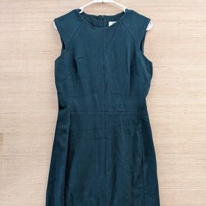 MM Lafleur Sheath Dress Women's Size 10 Green Blue Sleeveless Stretch 2.2859